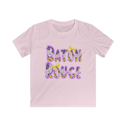 Baton Rouge Kids T-Shirt, Fun Louisiana Tigers, Animal Print