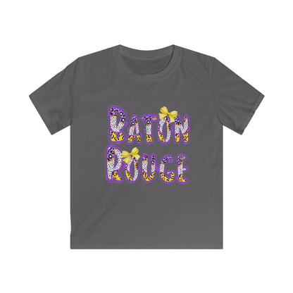 Baton Rouge Kids T-Shirt, Fun Louisiana Tigers, Animal Print