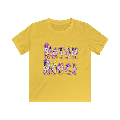 Baton Rouge Kids T-Shirt, Fun Louisiana Tigers, Animal Print