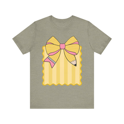 Personalized, Back to School, Pencil Bow coquette design for students, teachers, faculty, etc