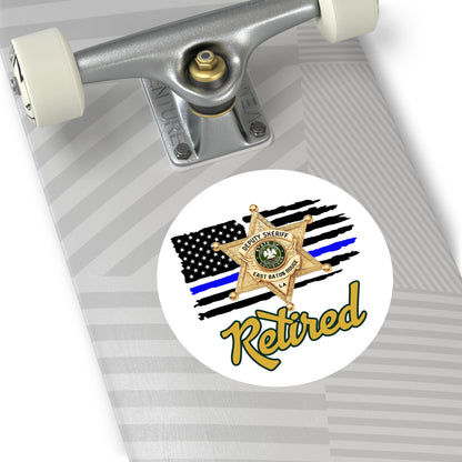 Retired Deputy Sheriff Vinyl Stickers, Police Retirement Gift, Law Enforcement Decor, Patriotic Stickers, First Responder Badge