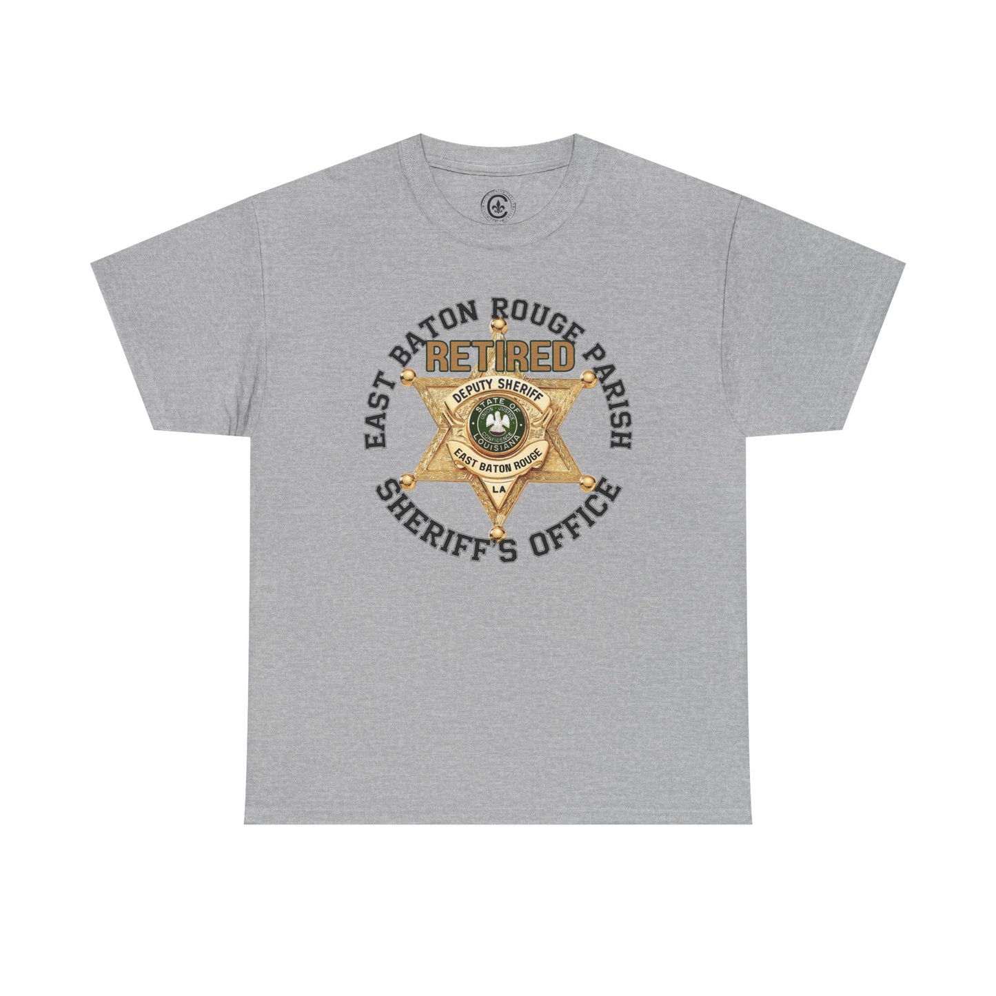 EBRSO Badge Retired Sheriff Heavy Cotton Tee, Unisex Tee, Law Enforcement Gift, Retirement Celebration T-shirt