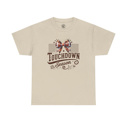 Touchdown Season Unisex Heavy Cotton Tee, Football Fan Shirt, Game Day Outfit, Sports Tee, Gift for Fans