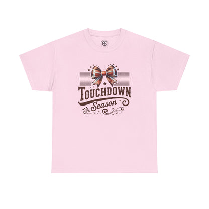 Touchdown Season Unisex Heavy Cotton Tee, Football Fan Shirt, Game Day Outfit, Sports Tee, Gift for Fans
