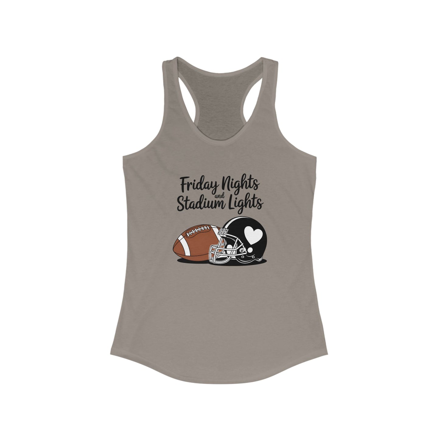 Friday Night Lights, Football, Women's Racerback Tank Top, Perfect for Game Day, Sports Events, Tailgating, and Everyday Wear