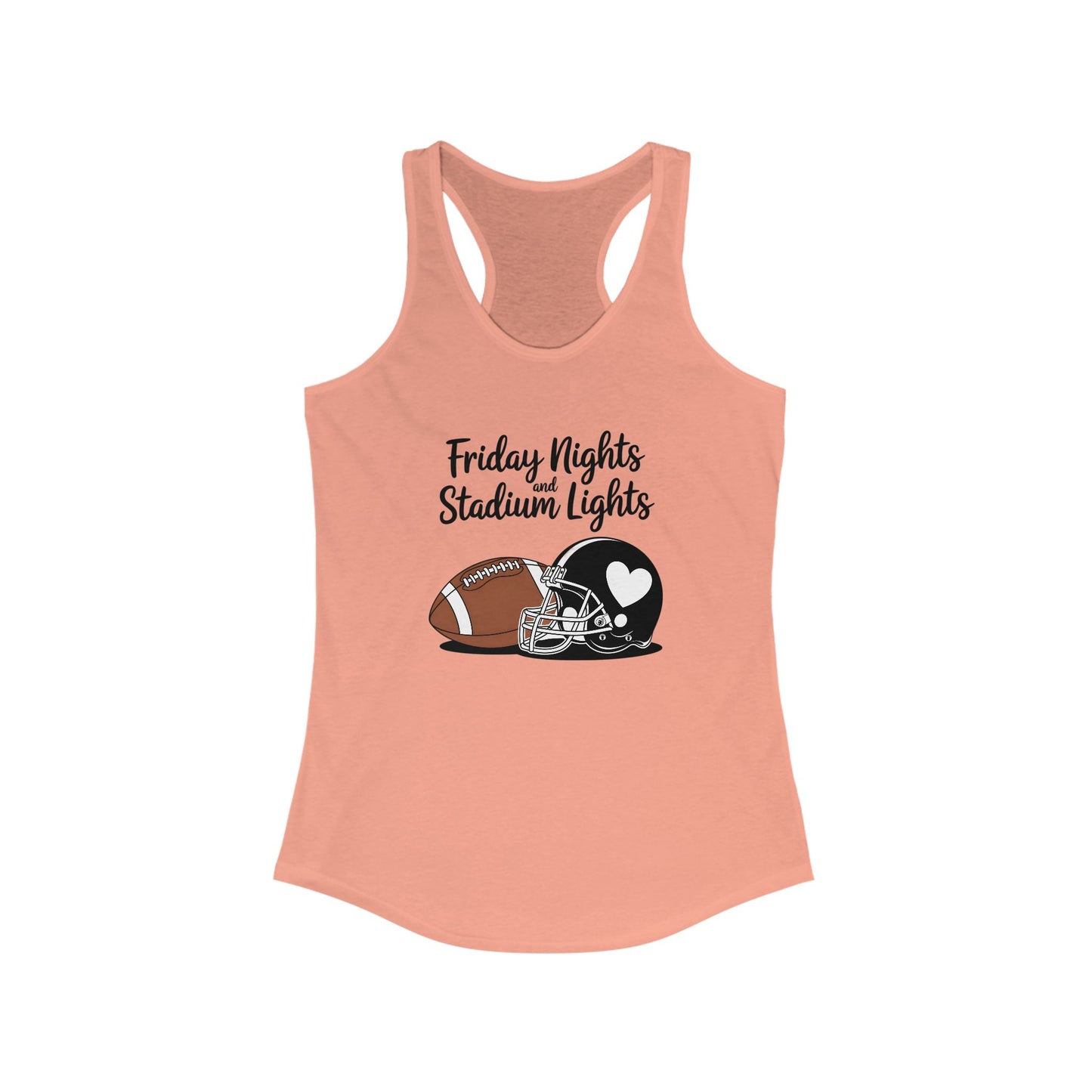 Friday Night Lights, Football, Women's Racerback Tank Top, Perfect for Game Day, Sports Events, Tailgating, and Everyday Wear