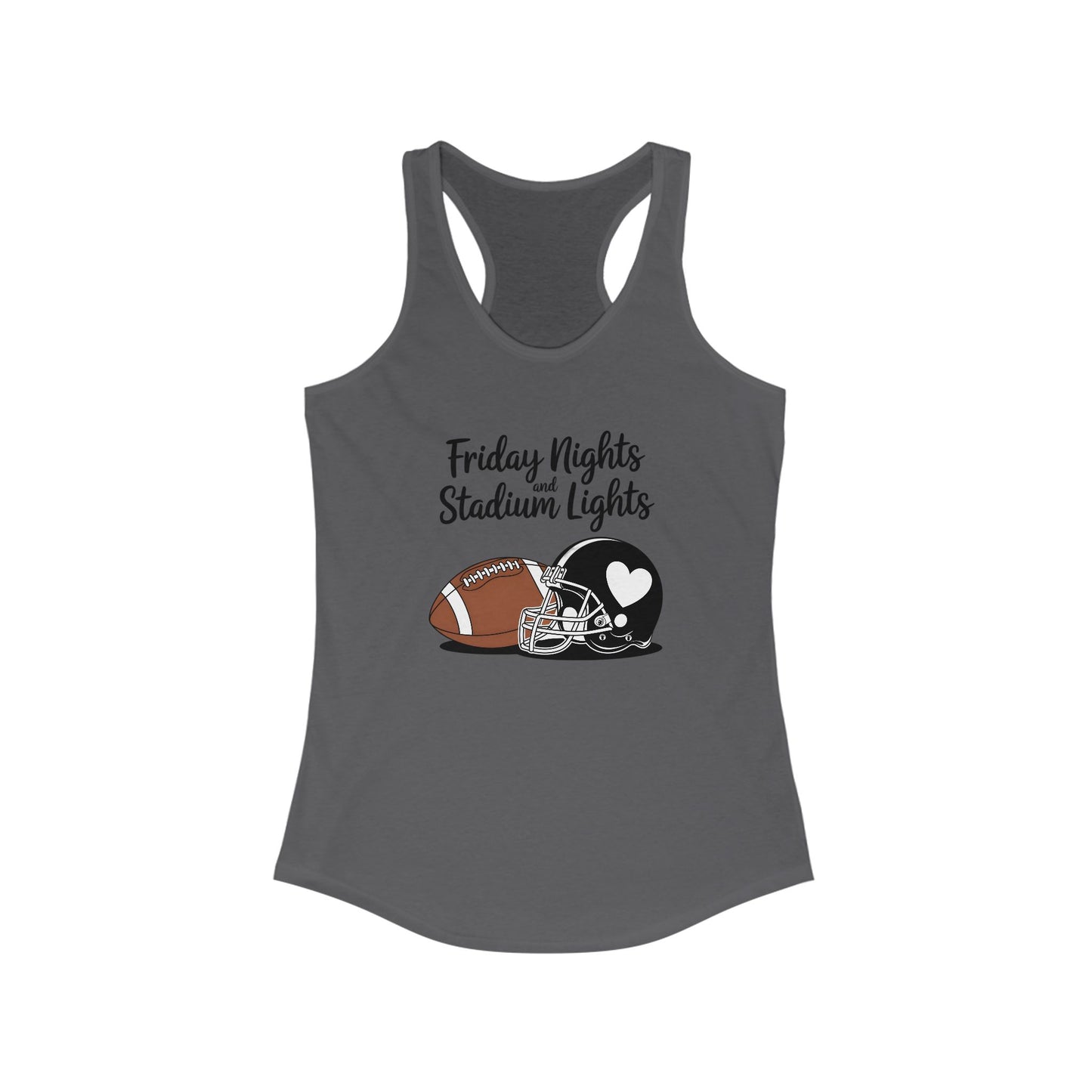 Friday Night Lights, Football, Women's Racerback Tank Top, Perfect for Game Day, Sports Events, Tailgating, and Everyday Wear