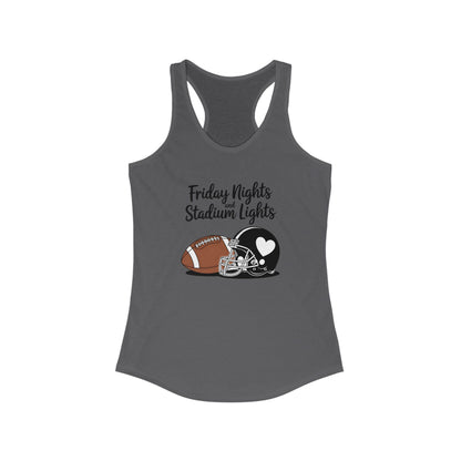 Friday Night Lights, Football, Women's Racerback Tank Top, Perfect for Game Day, Sports Events, Tailgating, and Everyday Wear