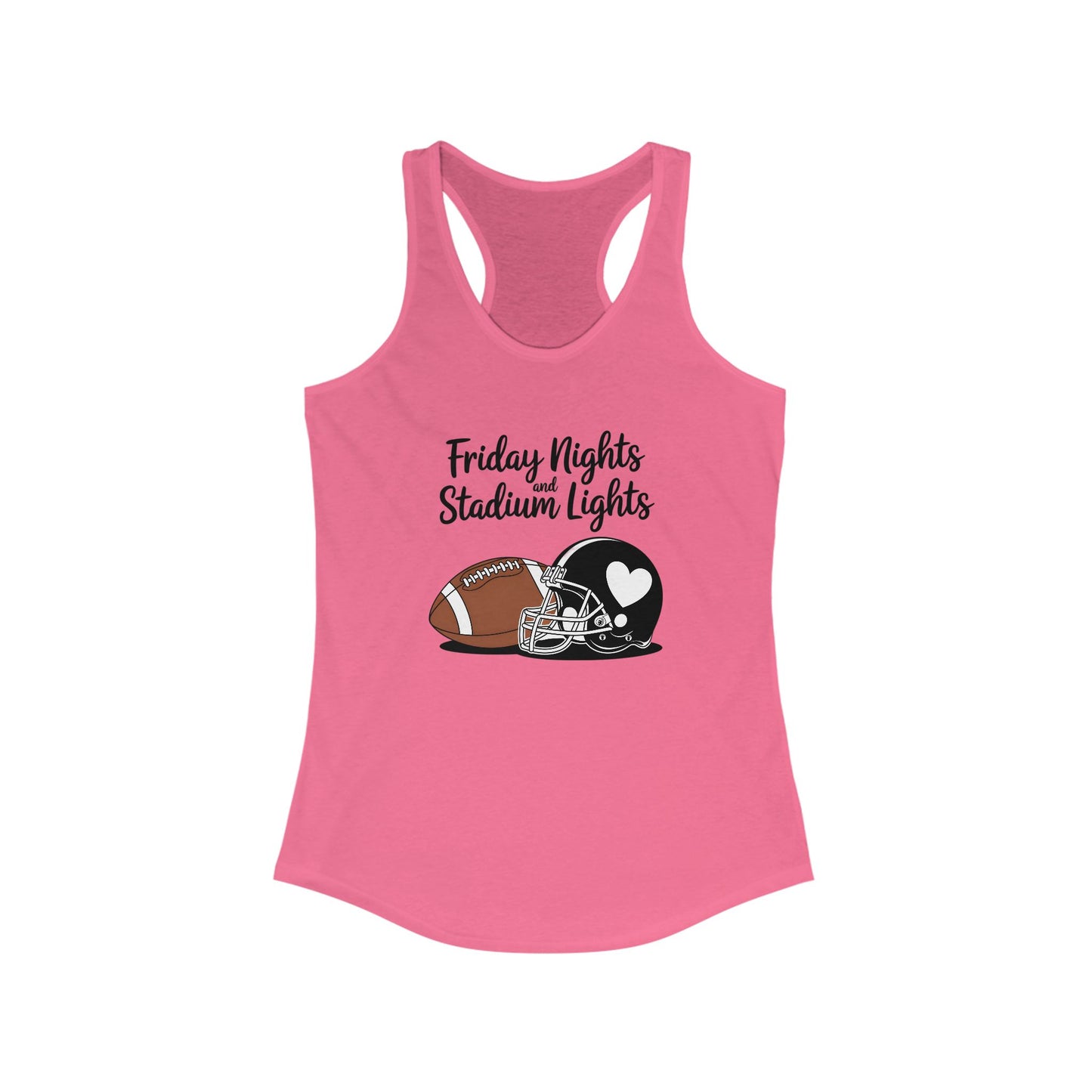 Friday Night Lights, Football, Women's Racerback Tank Top, Perfect for Game Day, Sports Events, Tailgating, and Everyday Wear