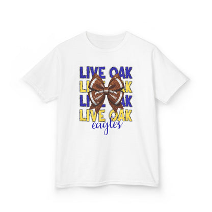 Live Oak Eagles Football Tee for Kids, Youth Sports Shirt, Fun Game Day Outfit, Birthday Gift, Team Spirit Apparel, Family Sportswear
