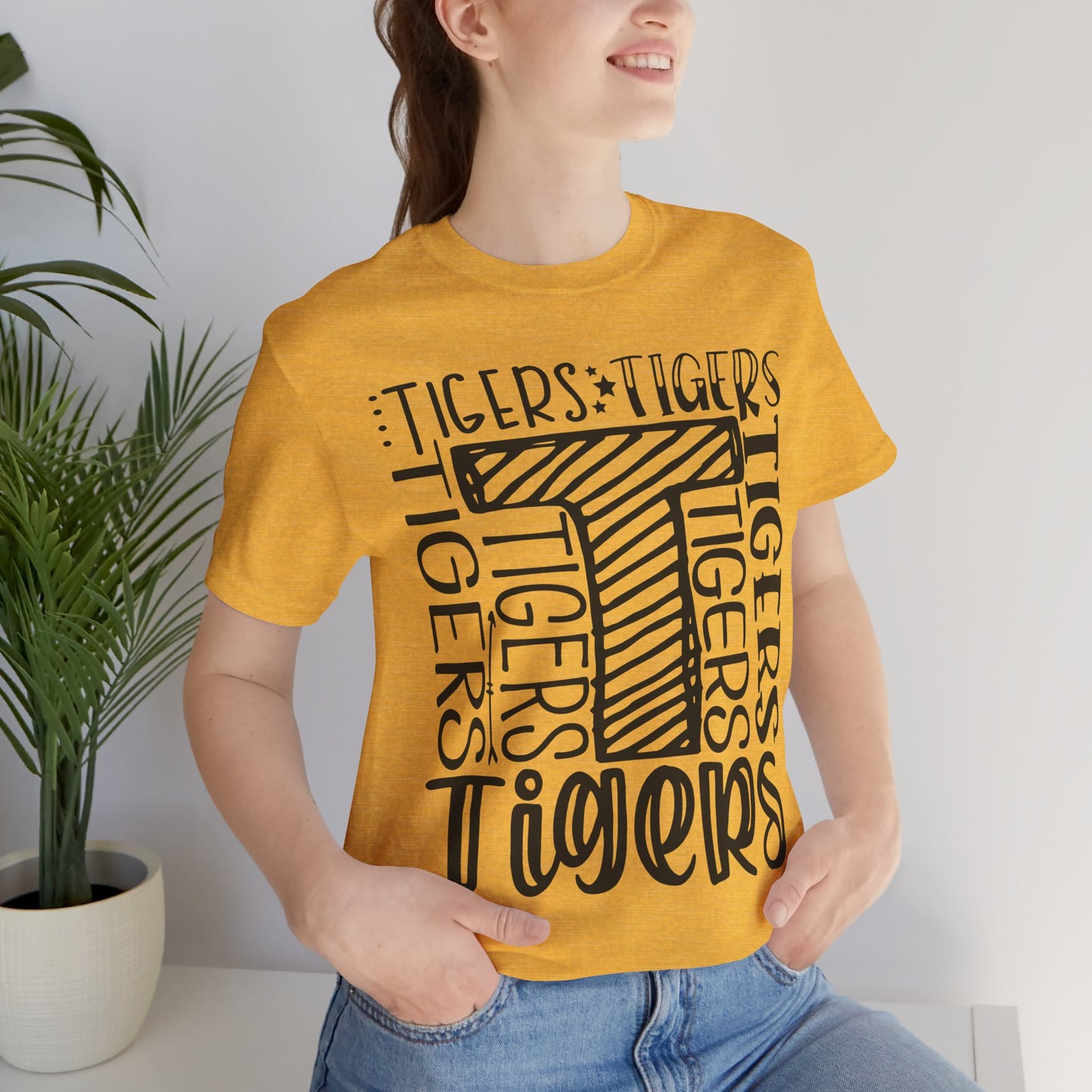 Tigers Graphic Tee, Perfect for Animal Lovers, Casual Wear, Gifts for Her, Unisex T-Shirt, College Spirit Wear, Summer Essential