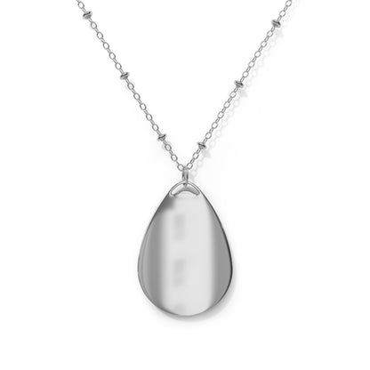 Personalized Oval Necklace, Custom Jewelry Gift, Elegant Pendant, Monogram Necklace, Mother's Day Gift, Anniversary Keepsake