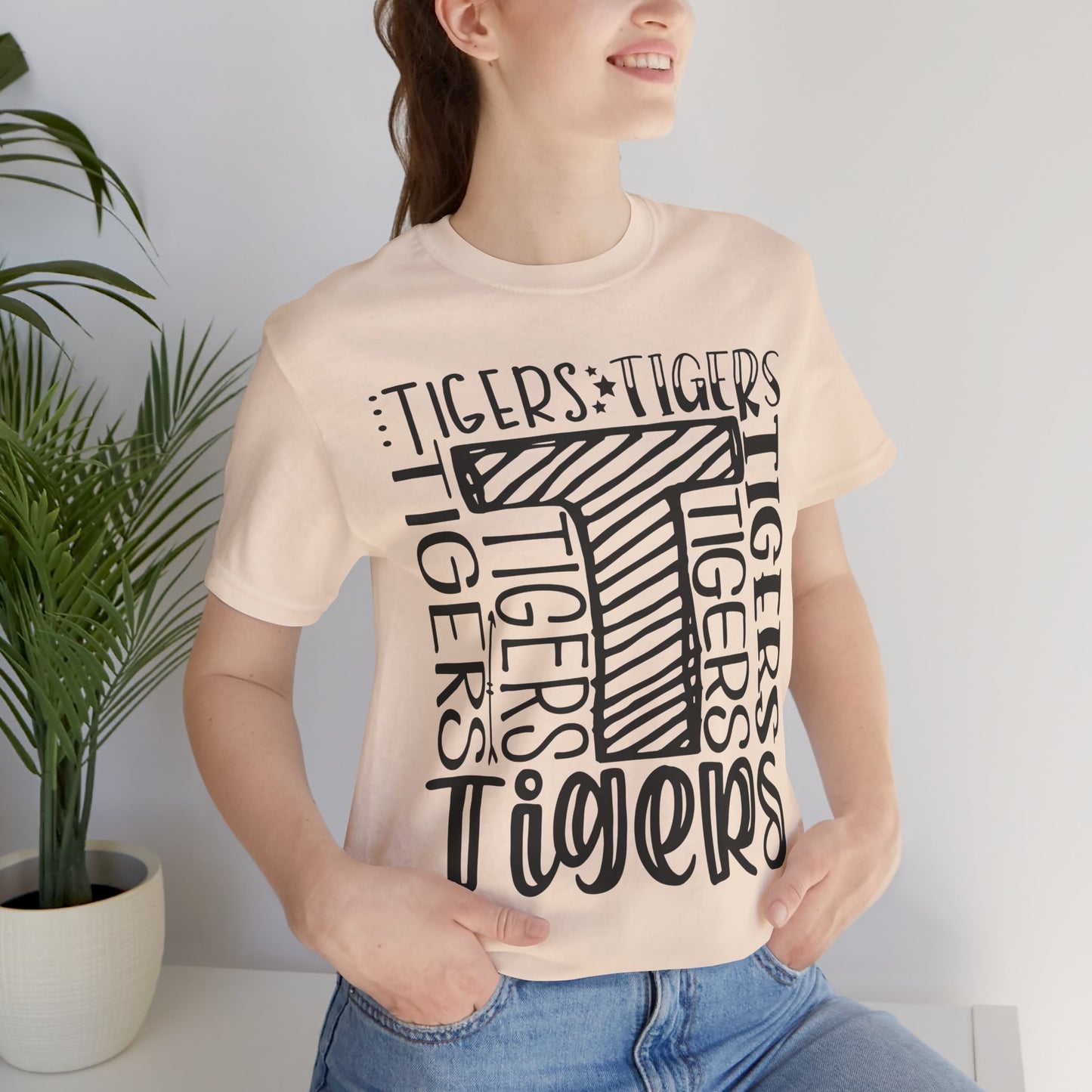 Tigers Graphic Tee, Perfect for Animal Lovers, Casual Wear, Gifts for Her, Unisex T-Shirt, College Spirit Wear, Summer Essential
