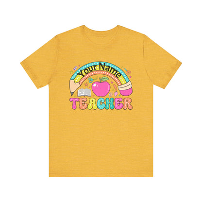 Personalized Teacher T-Shirt, Cute Teacher Gift, Back to School Shirt, Apparel, Custom Name Tee
