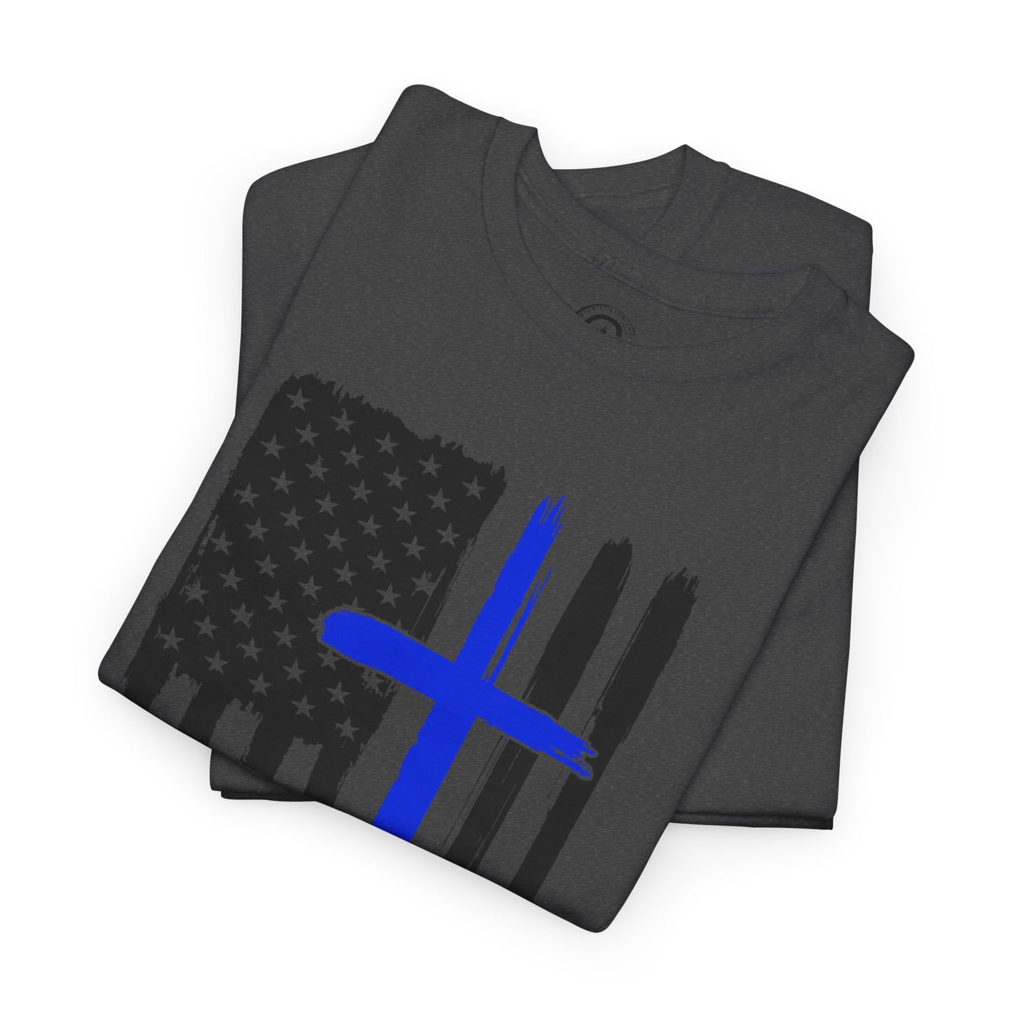 Thin Blue Line, Cross, Flag Graphic Tee, T-Shirt, Unisex Humor Shirt, Gifts for Friends, Casual Wear, law enforcement