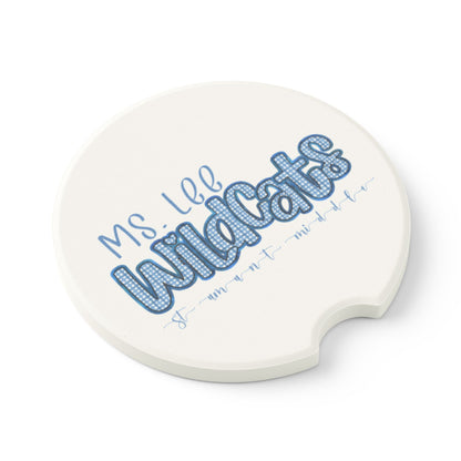 Personalized, St Amant Middle School Wildcats Soapstone Car Coaster | Vehicle Accessory, Car Gift, Home Decor, Unique Gift, Wildcat Pride