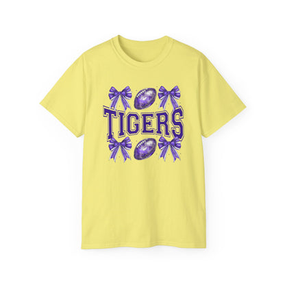 LSU Gold Day, Tigers, Bows, Football Tee, Cute Football T-Shirt, Gift for Sports Lovers, Unique Football Apparel, Casual Everyday Wear