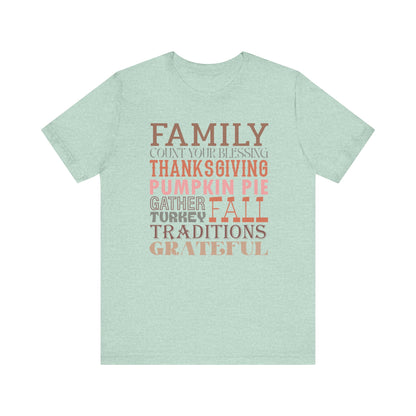 Thankful Family Thanksgiving Tee