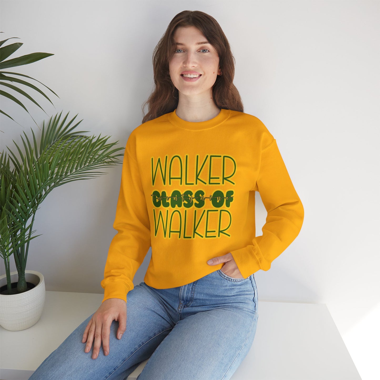 Class of 29 Crewneck Sweatshirt, Walker, Louisiana, Wildcats, Stacked Walker