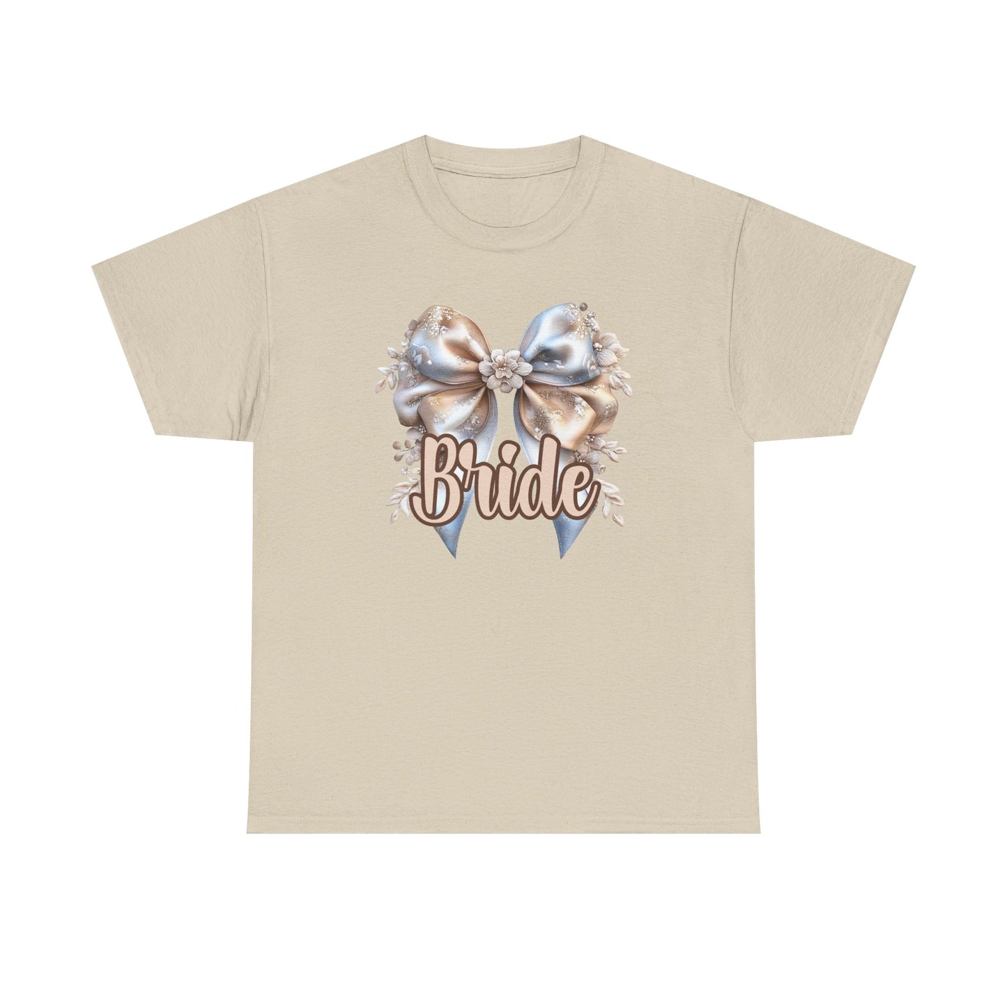 Bride Bow Unisex Heavy Cotton Tee, Wedding Gift, Bridal Shower Tee, Engagement Outfit, Bachelorette Party Apparel