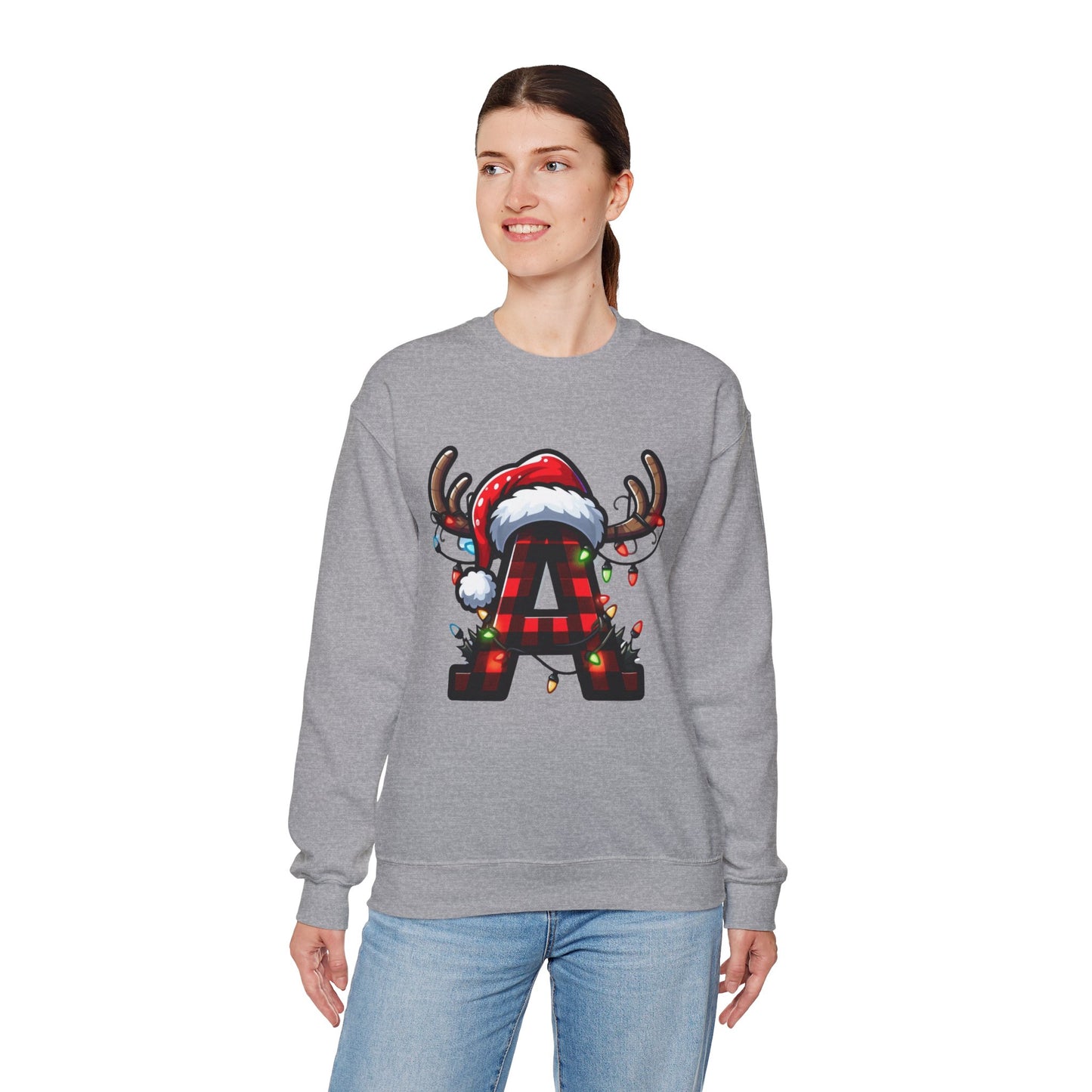 Festive Monogram A Christmas Sweatshirt, Cozy Holiday Crewneck, Personalized Gift for Him/Her, Perfect for Winter Celebrations, Family [...]