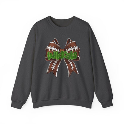 Wildcats Football, Bow Crewneck Sweatshirt, Cozy Unisex Sweatshirt, Perfect Gift for Birthdays, Casual Wear, Wildcat Theme Apparel, Walker, La WHS, WJH