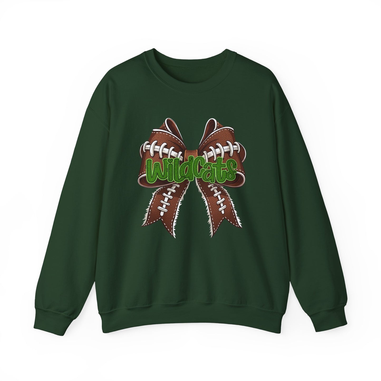 Wildcats Football, Bow Crewneck Sweatshirt, Cozy Unisex Sweatshirt, Perfect Gift for Birthdays, Casual Wear, Wildcat Theme Apparel, Walker, La WHS, WJH