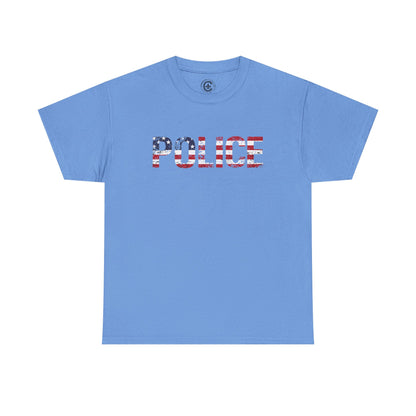 Police Flag Graphic Tee, T-Shirt, Unisex Humor Shirt, Gifts for Friends, Casual Wear, law enforcement