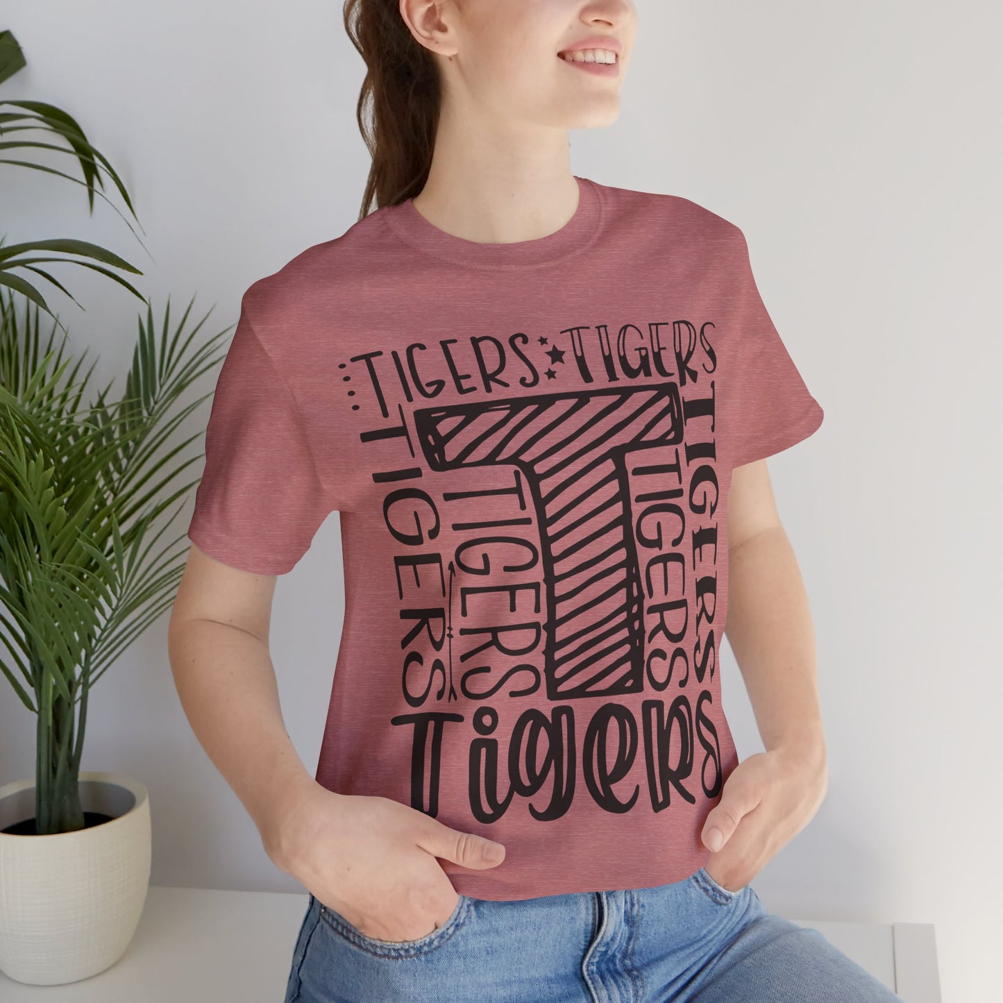Tigers Graphic Tee, Perfect for Animal Lovers, Casual Wear, Gifts for Her, Unisex T-Shirt, College Spirit Wear, Summer Essential