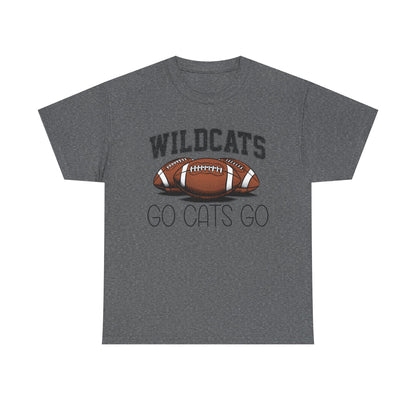 Wildcats Football Spirit Tee - Unisex Heavy Cotton T-Shirt for Fans, Game Day, Tailgating, Sports Events, Gift for Her/Him