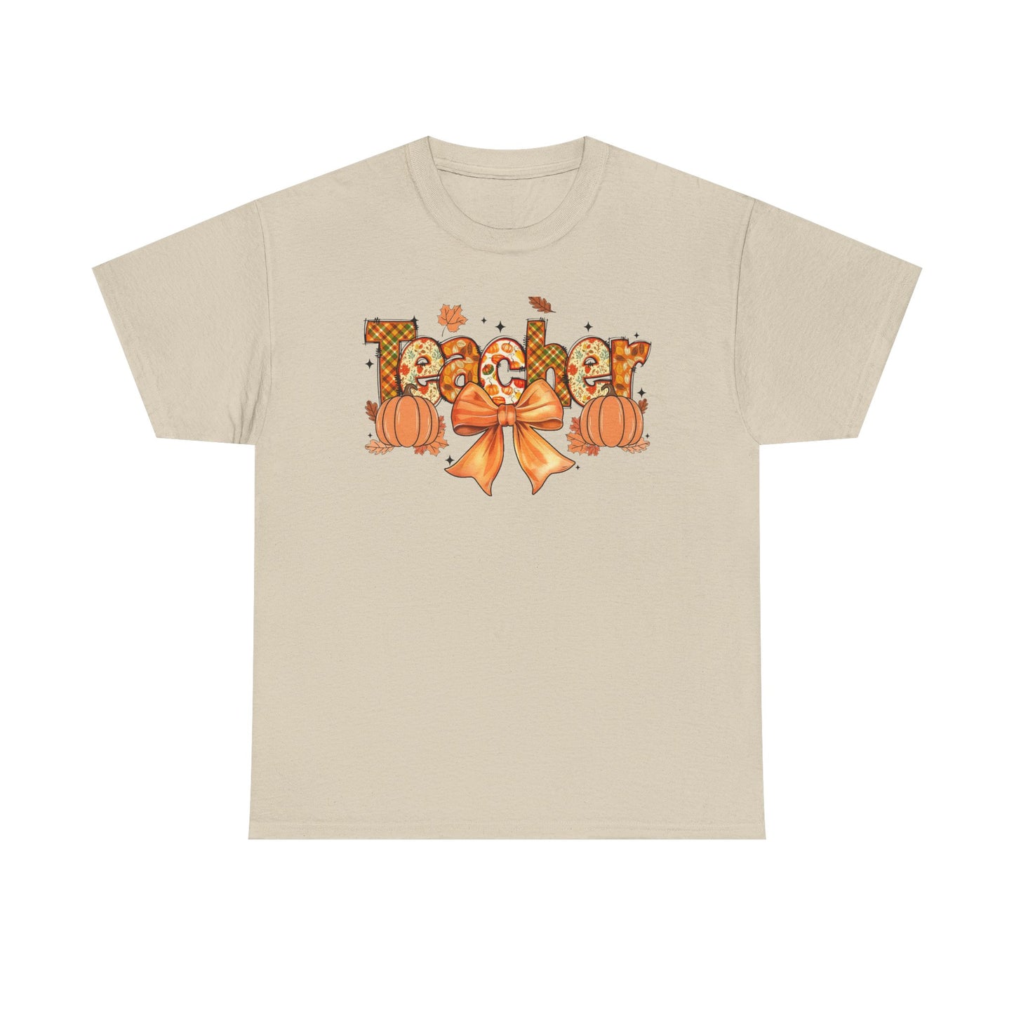 Charming Teacher Tee: Fall Vibes, Unisex Cotton Shirt, Perfect Gift for Educators, Halloween, Thanksgiving, Back to School