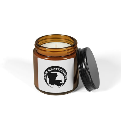 Bayou Bounty Hunters, Scented Soy Candle - Relaxing Amber Jar, Home Decor, Gift for Candle Lovers, Aromatherapy, Multi-Size Options