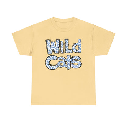 St Amant Blue Wildcats Love Unisex Tee, Cute Cotton Shirt, School Spirit Apparel, Family Gatherings, Casual Wear, Gift for Students, Personalized Designs