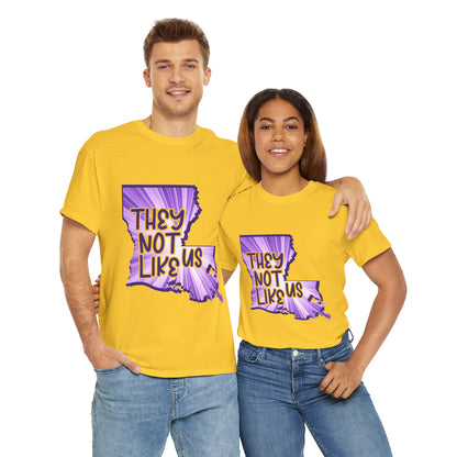 Louisiana Pride Unisex Heavy Cotton Tee | They Not Like Us, Southern Statement Shirt, Gift for Locals, Casual Wear, Streetwear
