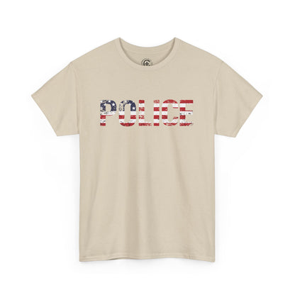 Police Flag Graphic Tee, T-Shirt, Unisex Humor Shirt, Gifts for Friends, Casual Wear, law enforcement