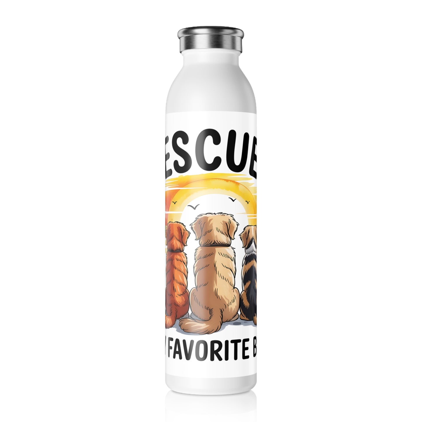 Rescue Pets Water Bottle | Cute Animal Lover Gift | Eco-Friendly Bottle | Pet Adoption Support | Dog Lover Drinkware | Hydration on the Go