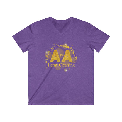 A&A, Yellow Logo on a 4th Vneck, Gildan