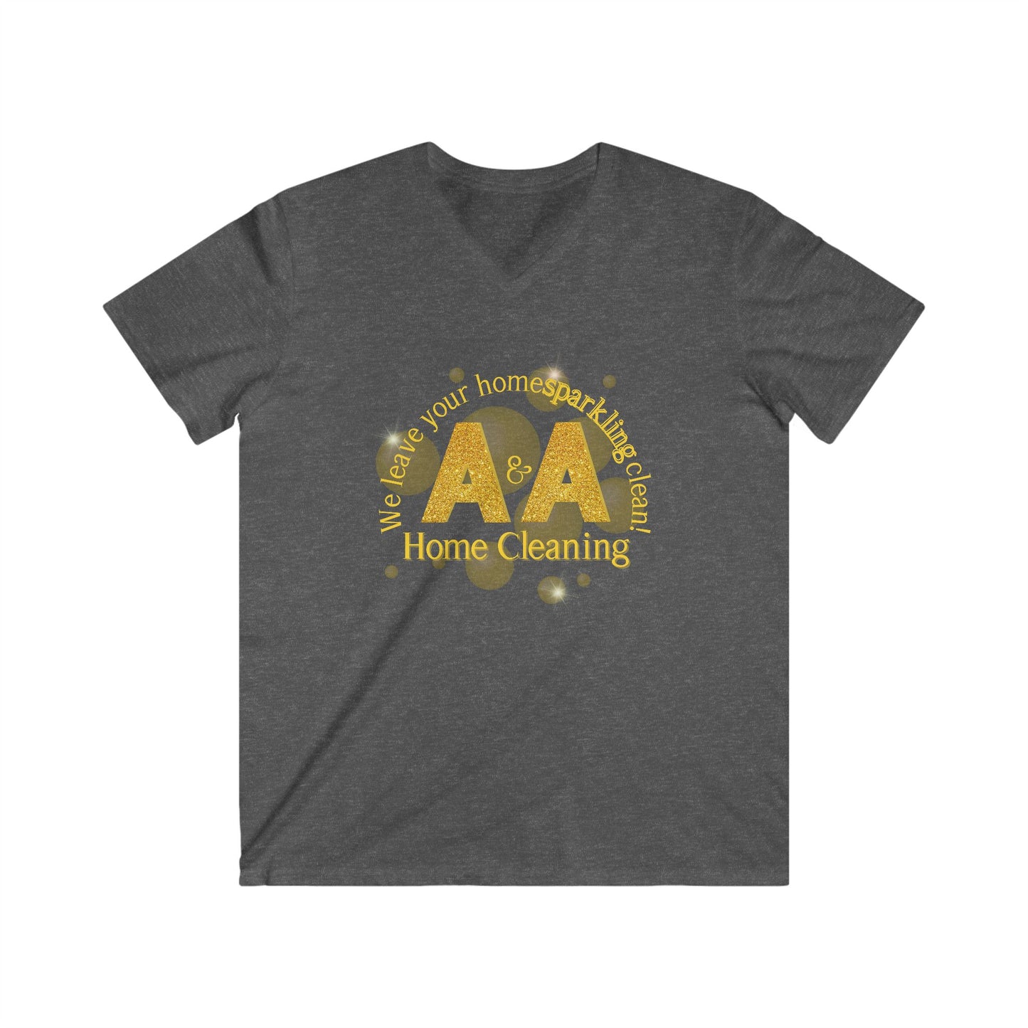 A&A, Yellow Logo on a 4th Vneck, Gildan