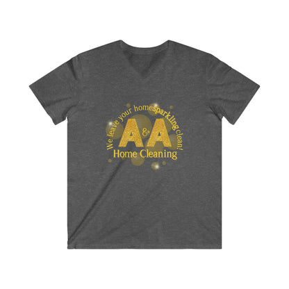A&A, Yellow Logo on a 4th Vneck, Gildan