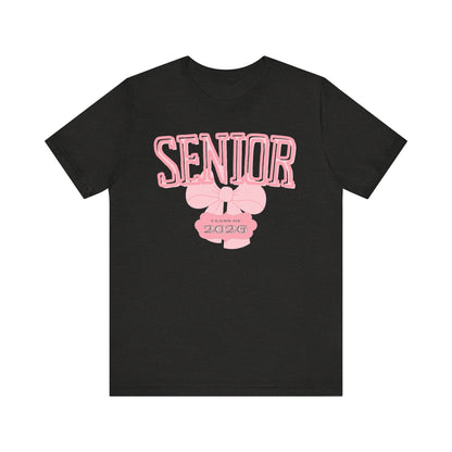 Senior Class of 2026 Bow Graphic Bella Canvas Tee, Cute College Shirt, Unisex Short Sleeve Top, Gift for Students, High School Graduation Apparel