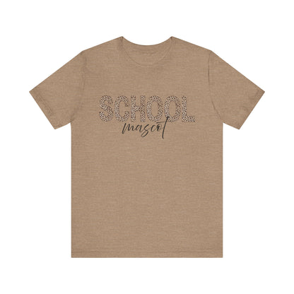 Leopard Custom School and Mascot School Spirit Tee | Unisex Short Sleeve T-Shirt for Back to School, Teachers, Students, Graduation, School Events