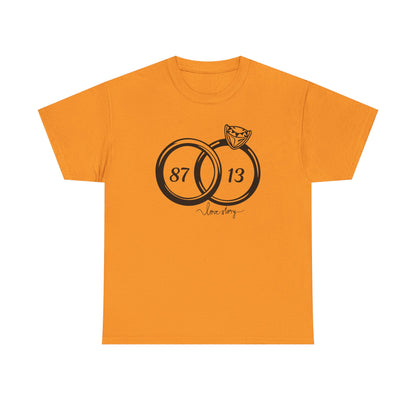 Wedding of the Century, 87 & 13, It's a Love Story Unisex Heavy Cotton Tee,