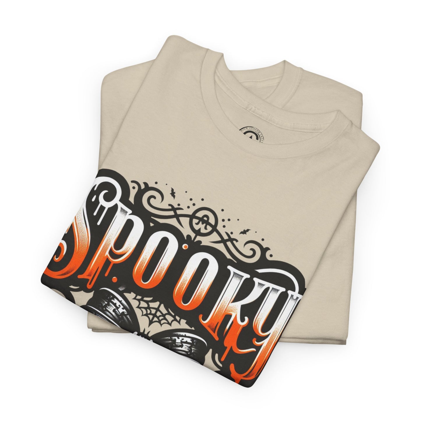 Spooky Themed Unisex Heavy Cotton Tee, Halloween Shirt, Fall Fashion, Ghostly Tee, Graphic Tee, Casual Wear