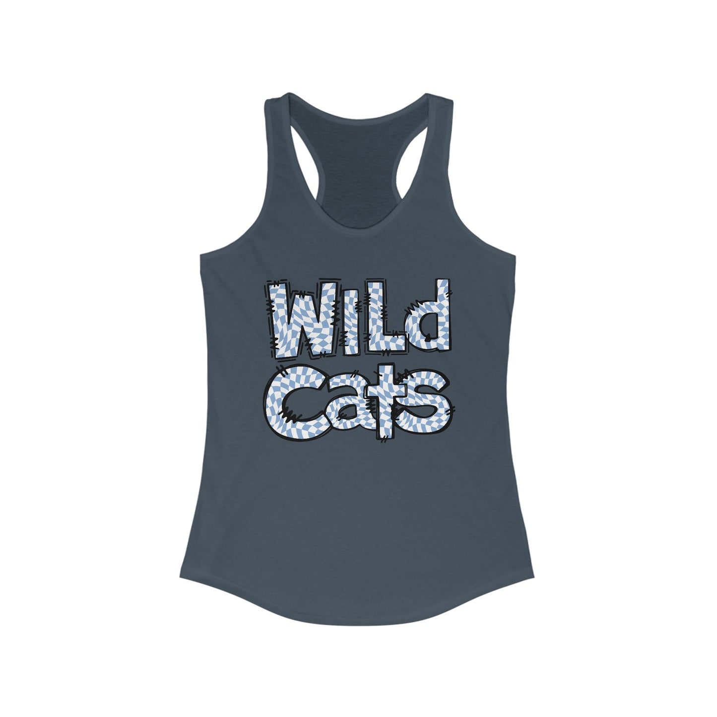 SAMS Wildcats Heart Racerback Tank - Perfect for Summer, Sports, Gifts, Casual Wear, College Events, Team Spirit