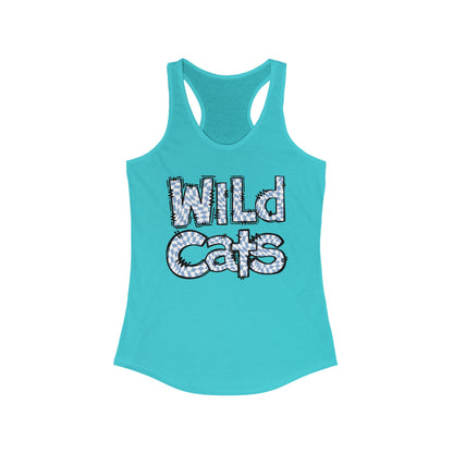 SAMS Wildcats Heart Racerback Tank - Perfect for Summer, Sports, Gifts, Casual Wear, College Events, Team Spirit