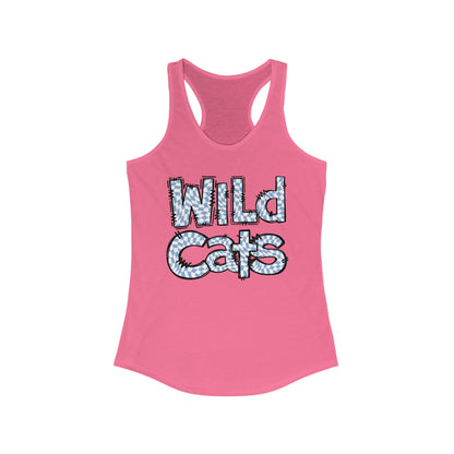 SAMS Wildcats Heart Racerback Tank - Perfect for Summer, Sports, Gifts, Casual Wear, College Events, Team Spirit