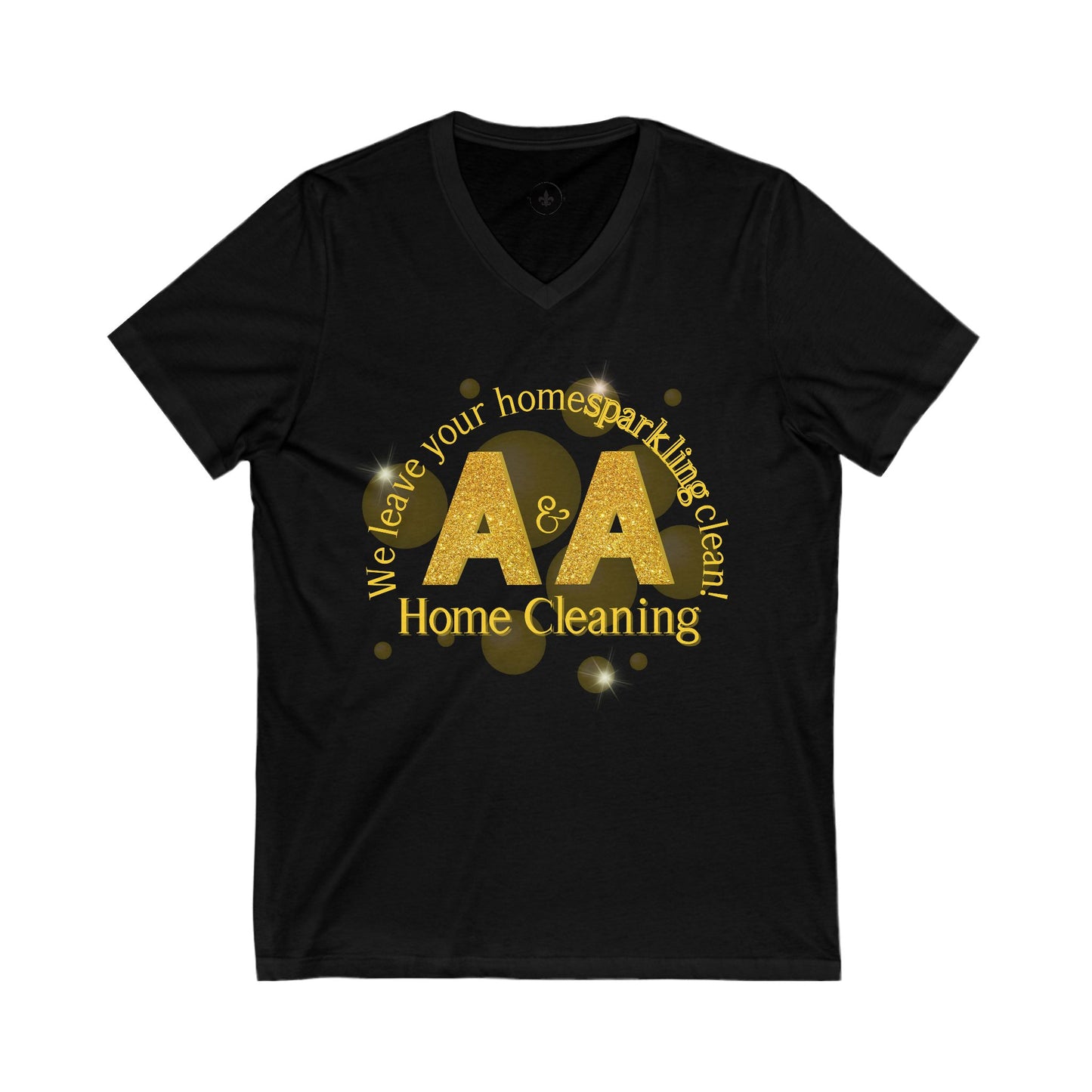 A&A, Yellow Logo on a VNeck, Bella Canvas