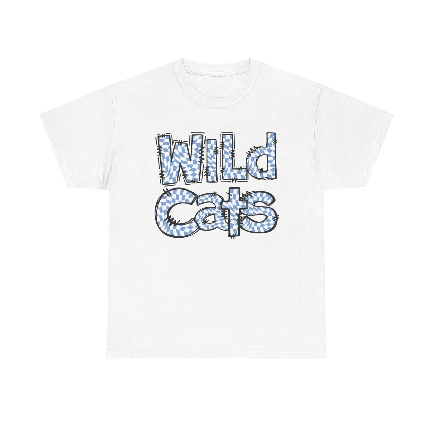 St Amant Blue Wildcats Love Unisex Tee, Cute Cotton Shirt, School Spirit Apparel, Family Gatherings, Casual Wear, Gift for Students, Personalized Designs
