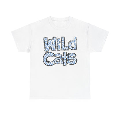 St Amant Blue Wildcats Love Unisex Tee, Cute Cotton Shirt, School Spirit Apparel, Family Gatherings, Casual Wear, Gift for Students, Personalized Designs