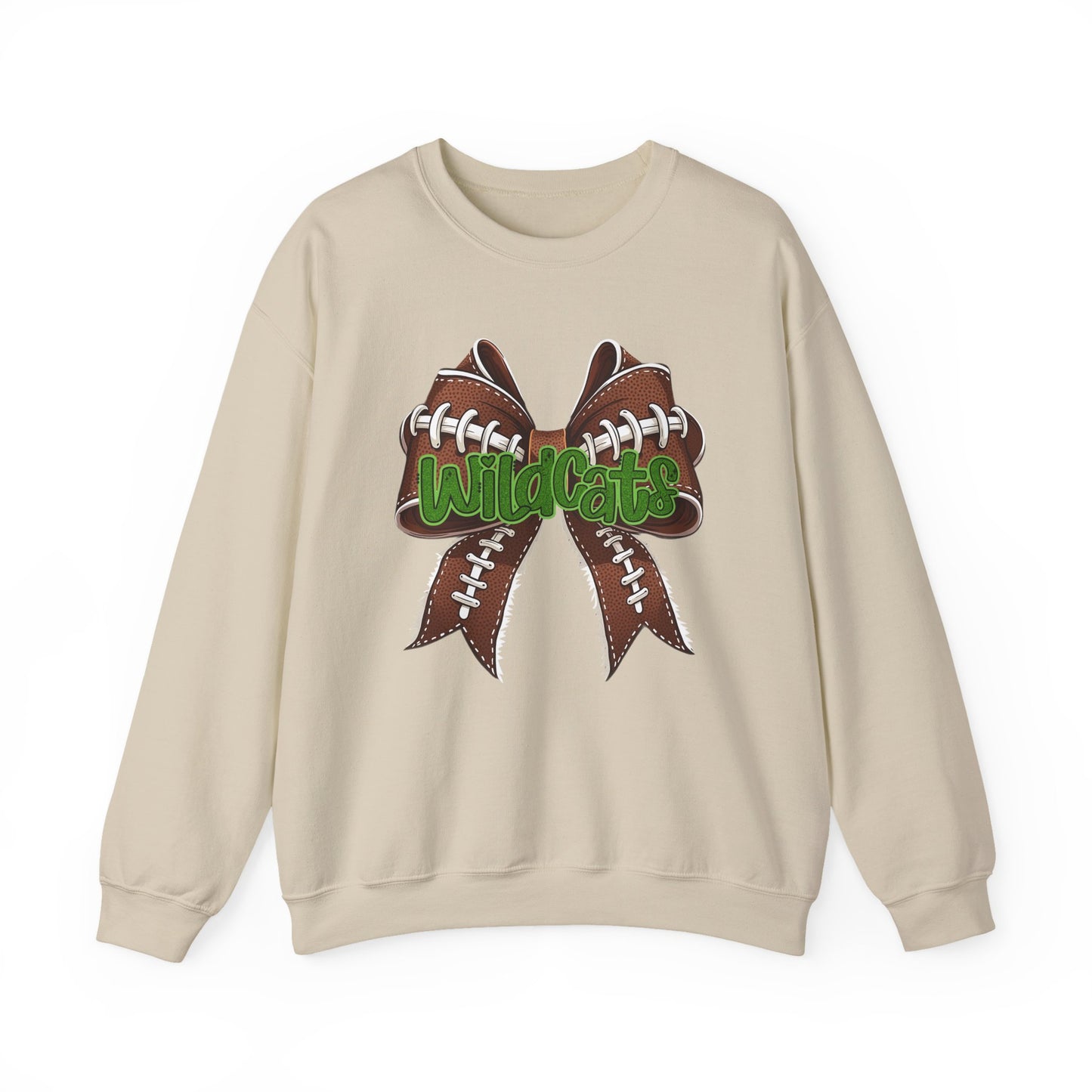 Wildcats Football, Bow Crewneck Sweatshirt, Cozy Unisex Sweatshirt, Perfect Gift for Birthdays, Casual Wear, Wildcat Theme Apparel, Walker, La WHS, WJH